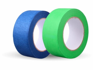 UV odolné maskovací pásky v modré a zelené barvě