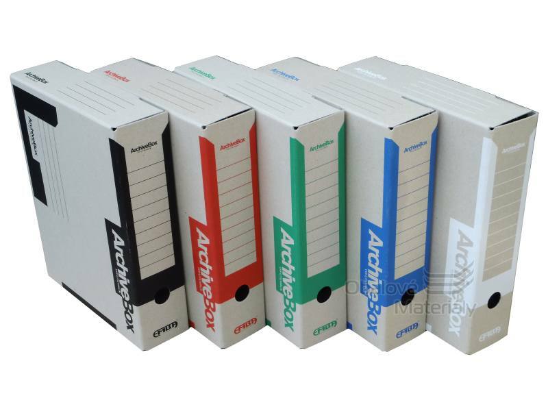 Emba kartonový archiv box A4 75 mm - 25 ks bílý