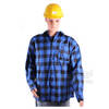 Pracovní košile flanelová s dlouhým rukávem, modro-černá, velikost M