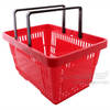 Plastový košík se 2 držadly, 300*440*230 mm, červený