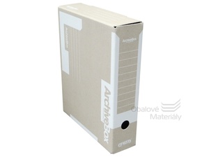 Emba kartonový archiv box A4 75 mm - 25 ks bílý