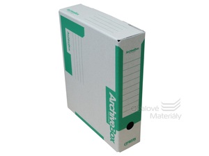 Emba kartonový archiv box A4 75 mm - 25 ks zelený