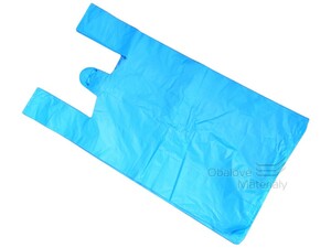 Mikroténová taška 15kg SILNÁ, 36+20*70 cm, balení blok 50 ks, modrá