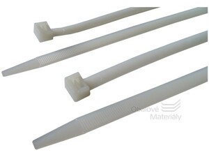 Stahovací pásky bílé 4,6*200 mm, balení 100 ks