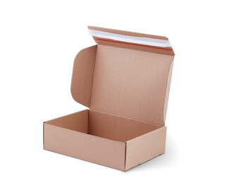 Rychlouzavírací poštovní krabice na snadné balení zásilek.