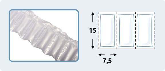 HDPE vzduchové polštářky 150 × 75 mm