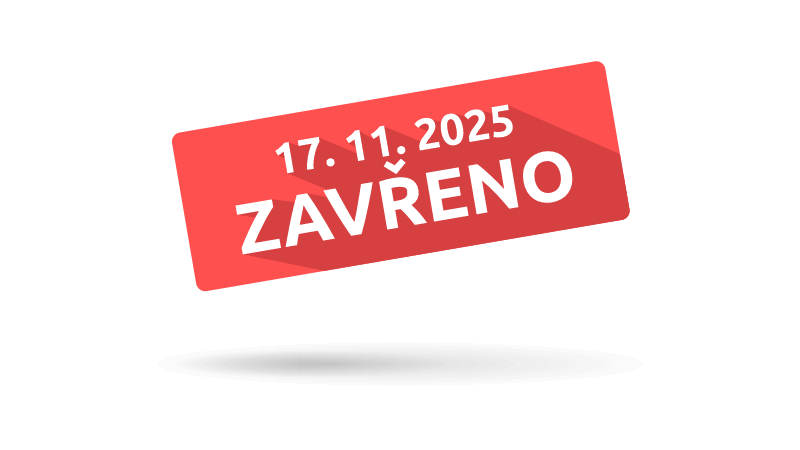 Zavřeno v pondělí 17. 11. 2025