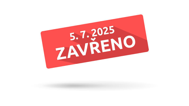 Zavřeno v sobotu 5. 7. 2025
