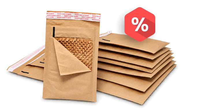 Papírové bublinkové obálky SLEVY 25–49 %