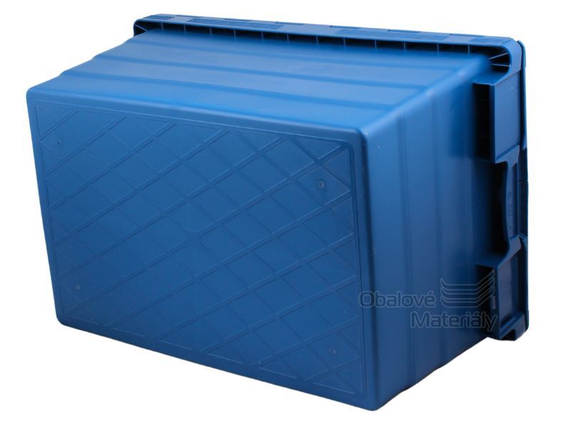 ALC stohovatelná přepravka s víkem 600*400*320 mm, modrá