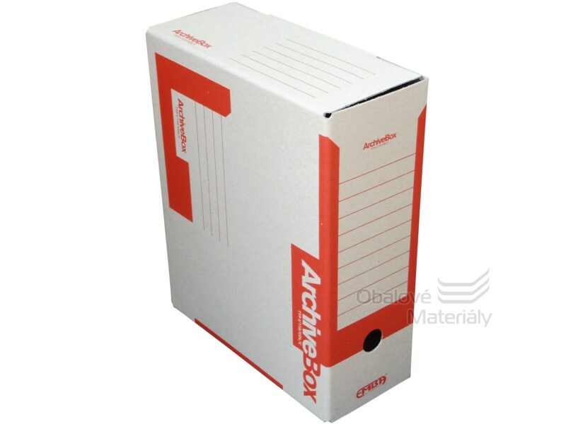 Emba kartonový archiv box A4 110 mm - 25 ks červený