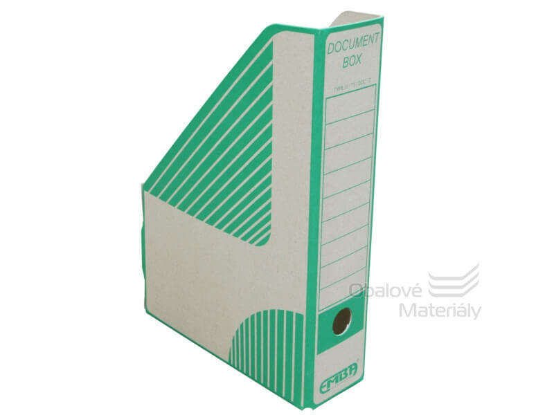 Emba kartonový box na dokumenty A4 75 mm - 25 ks zelený