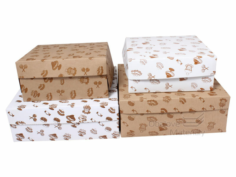 Papírová dortová krabice s motivem 280*280*110 mm