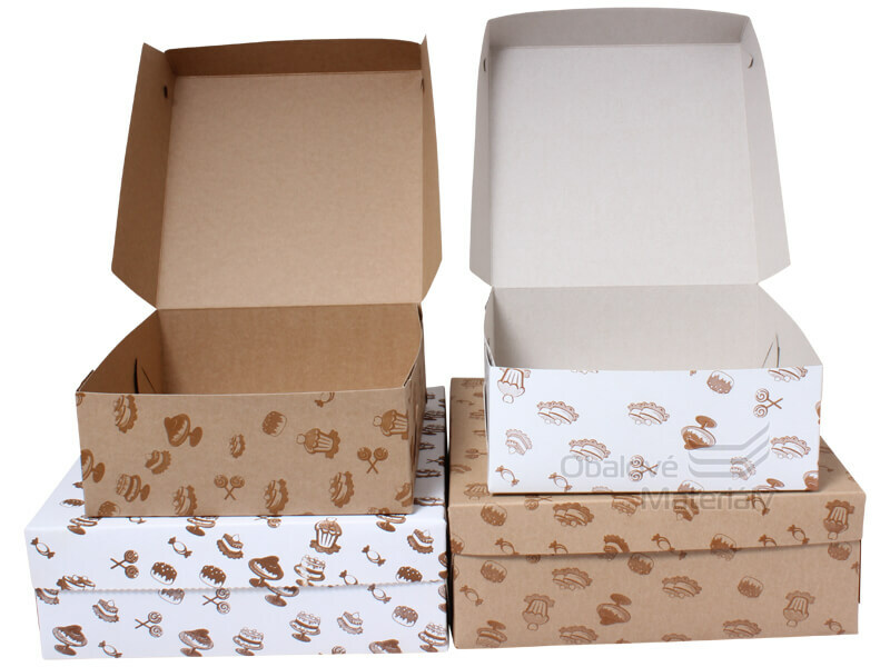 Papírová dortová krabice s motivem 220*220*90 mm