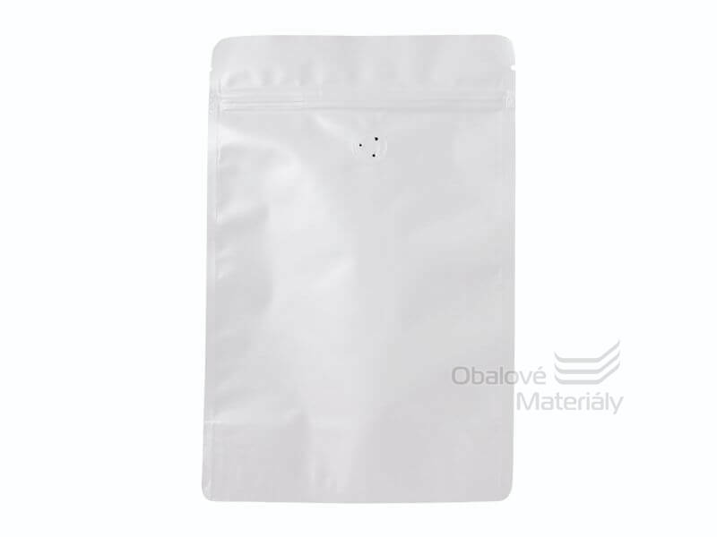 Doypack sáček s ventilem 200*300 mm, 750 g, bílý mat, 10 ks