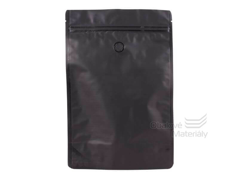 Doypack sáček s ventilem 200*300 mm, 750 g, černý mat, 10 ks