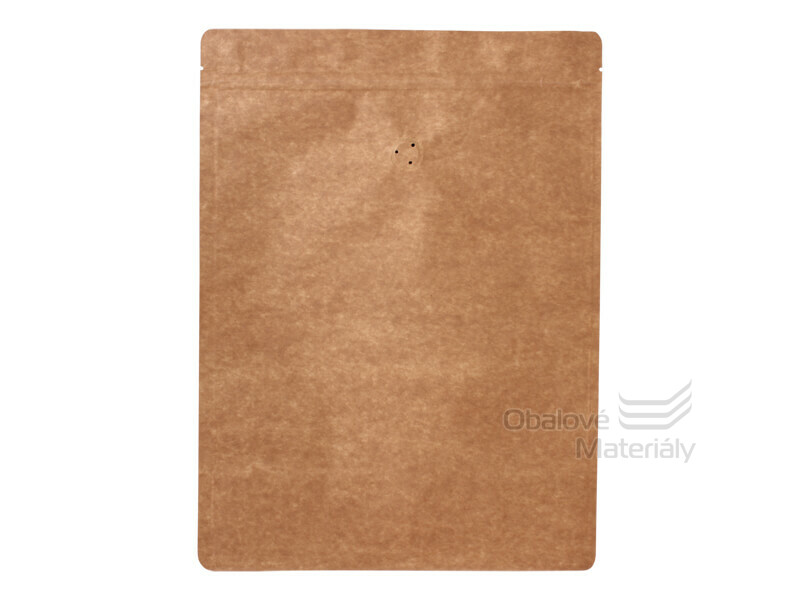 Doypack sáček s ventilem, 250*340 mm, 1000 g, KRAFT/AL/PE - 10 ks