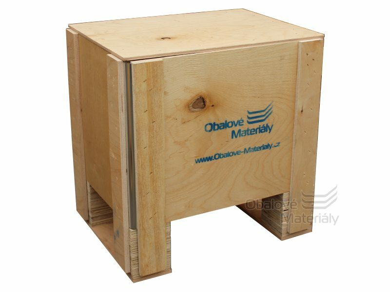 Dřevěný box S1 - 408*308*412mm, skládací bedna s ližinou, překližka