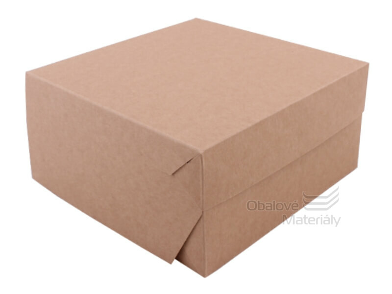 Papírová krabice na dort KRAFT 220*220*90 mm