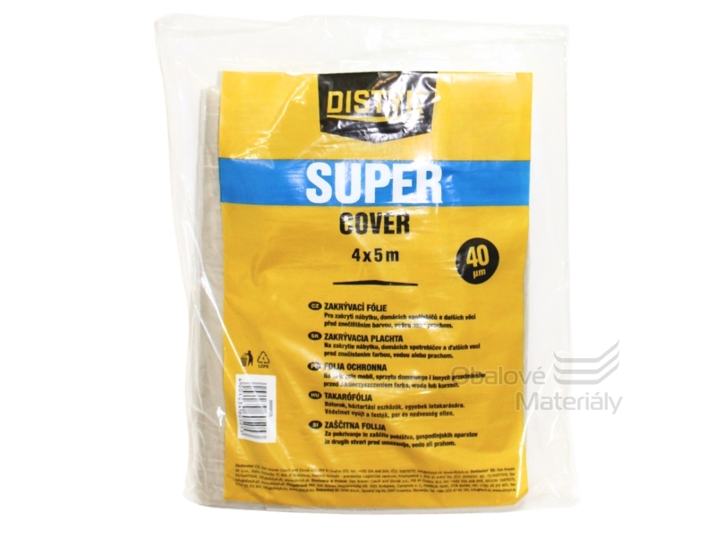 Zakrývací folie silná 4*5 m, čirá