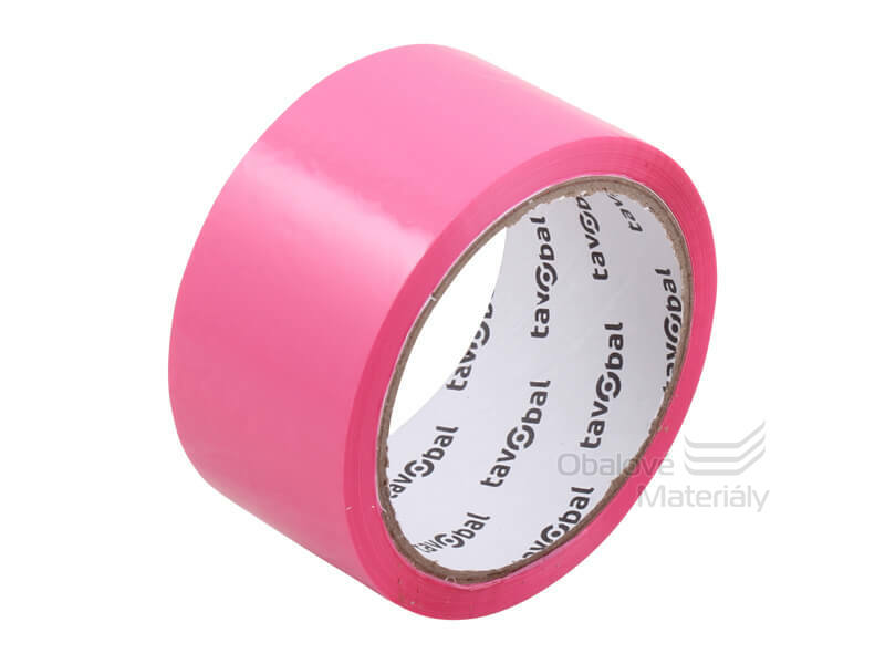 Barevná lepící páska 48 mm*66 m růžová