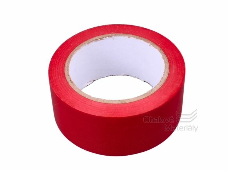 Podlahová lepící PVC páska, červená, 50 mm*30 m
