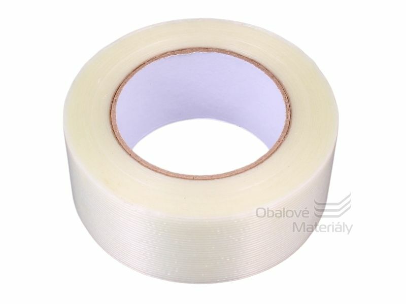 Lepící páska s kříženými skelnými vlákny 50 mm*50 m filamentní