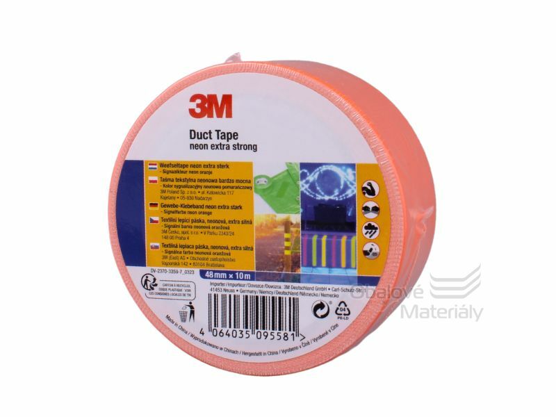 Universální páska 3M - 48 mm * 10 m, Duct Tape - neon oranžová
