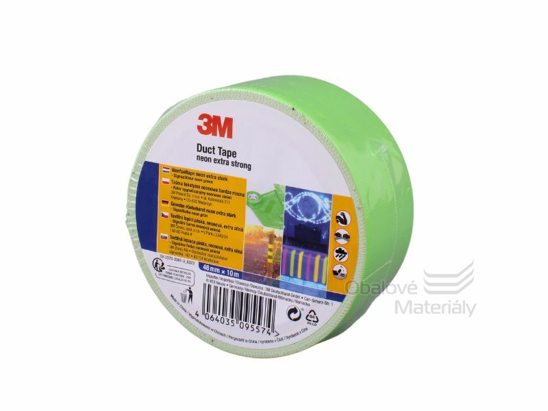 Universální páska 3M - 48 mm * 10 m, Duct Tape - neon zelená