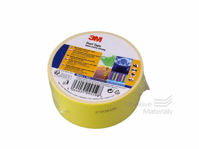 Universální páska 3M - 48 mm * 10 m, Duct Tape - neon žlutá