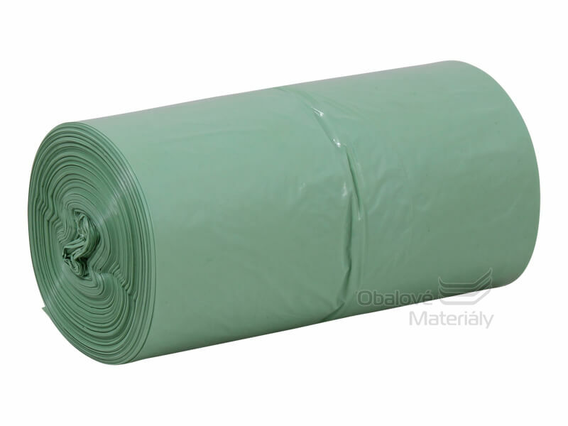 Odpadkové pytle LDPE 60l, 60*70 cm, zelené, role 50 ks