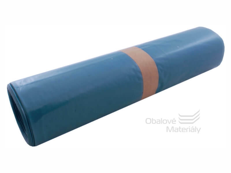 Plastové pytle LDPE 70*110 cm, typ 100, role 15 ks, modré