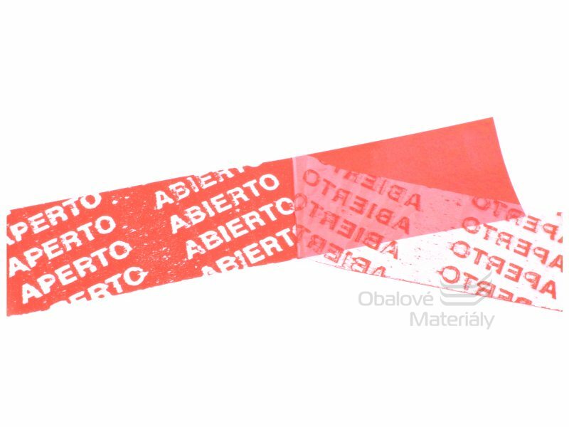 Bezpečnostní páska pečetící 50 mm*50 m červená