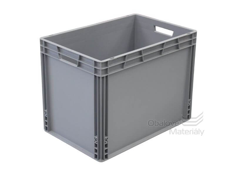 Přepravka euro plná 600*400*450 mm šedá