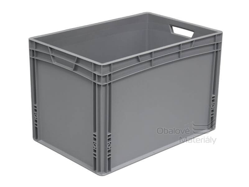 Přepravka euro plná 600*400*400 mm šedá