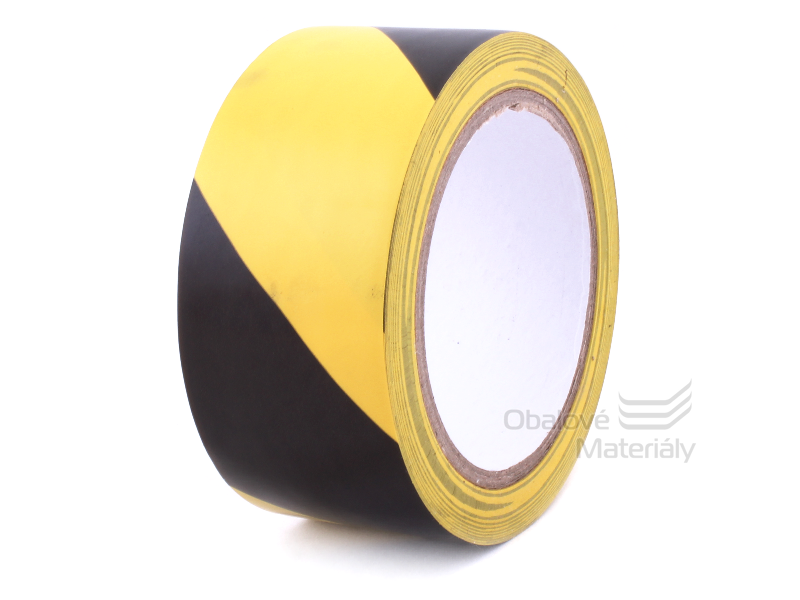 Výstražná lepící páska žlutočerná 50 mm*22 m PVC