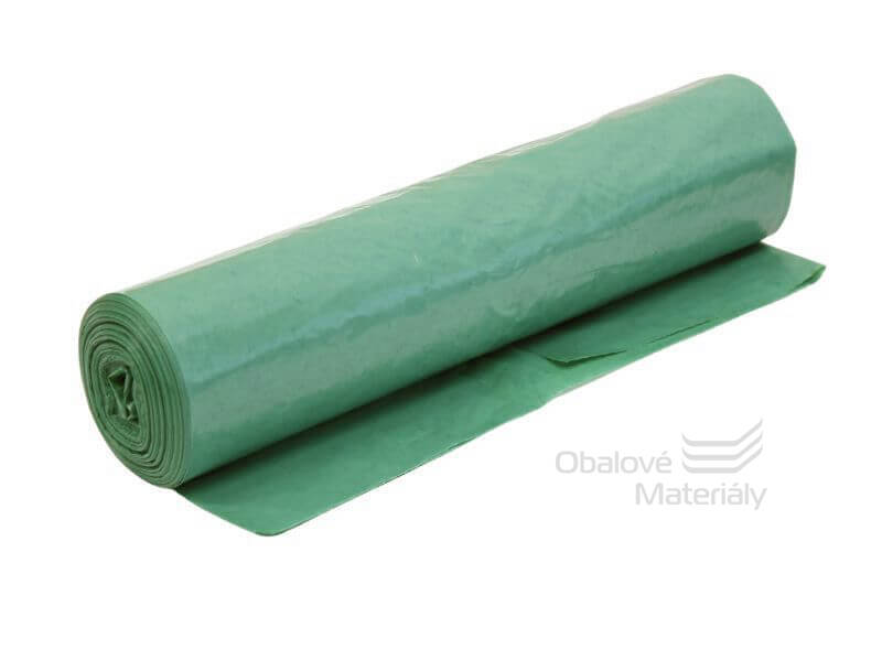 Pytle na odpad LDPE 70*110 cm, typ 60, role 25 ks, zelené