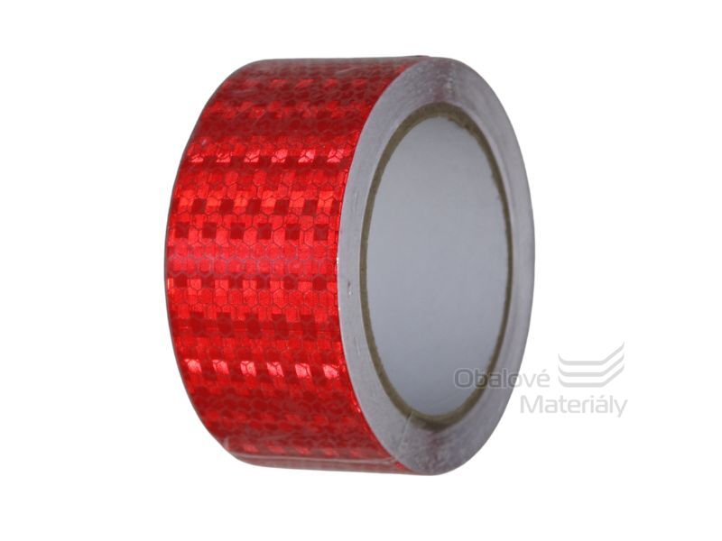 Reflexní páska červená 50 mm*10 m