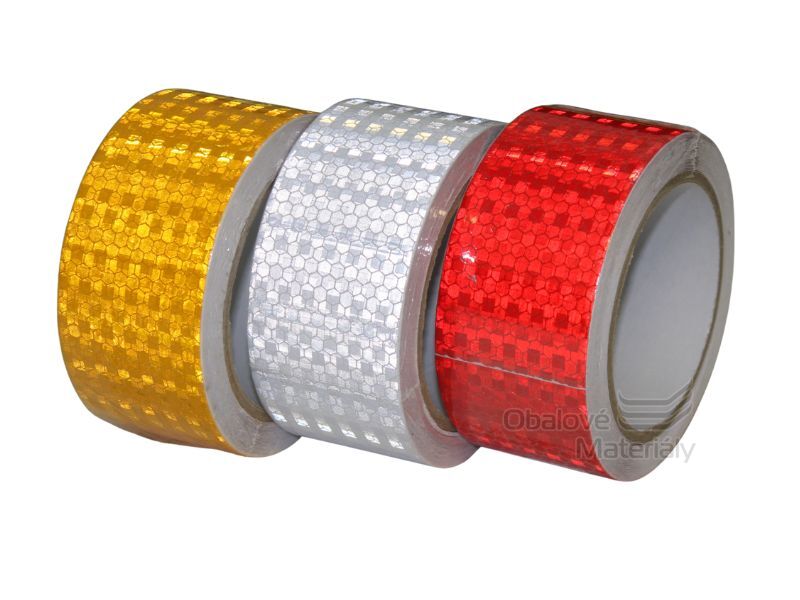 Reflexní páska žlutá, 50 mm*10 m