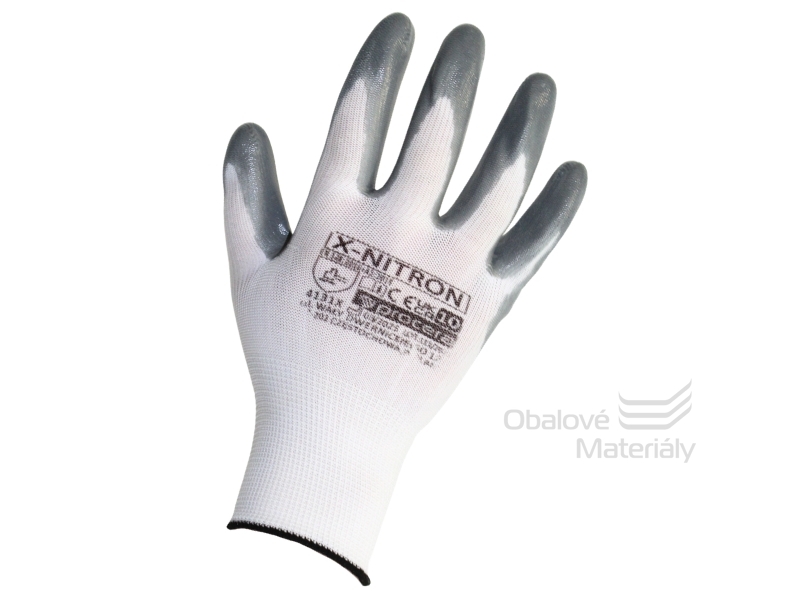 Rukavice X-Nitron ochranné, máčené nitrilové, vel. 10