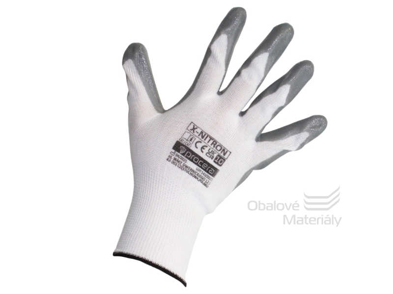 Rukavice X-Nitron ZAW, pracovní, máčené nitrilové, vel. 10