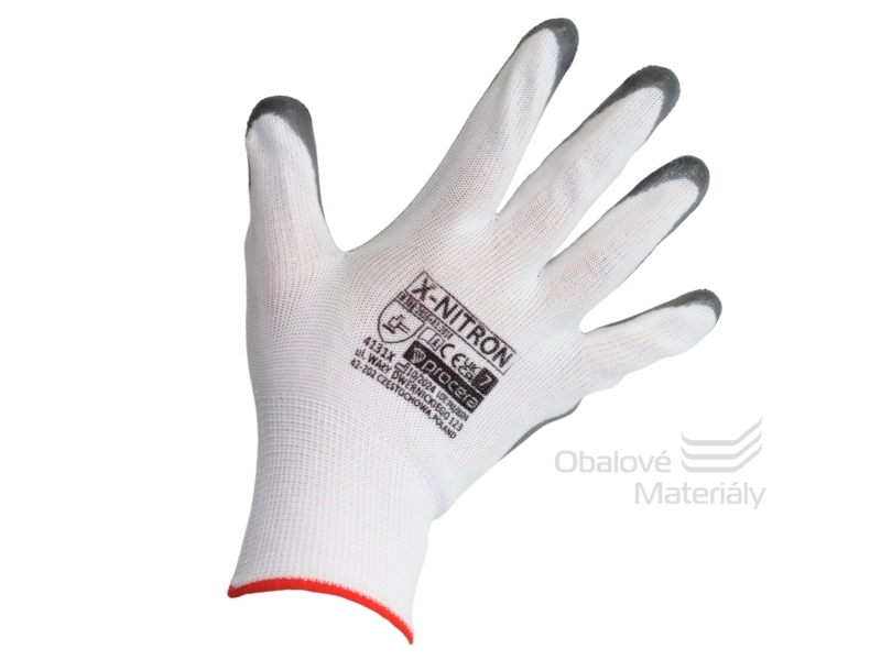 Rukavice X-Nitron ochranné, máčené nitrilové, vel. 7