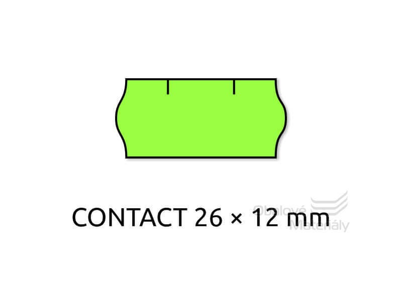 Cenové etikety REFLEXNÍ ZELENÉ, 10 míst 26*12 mm - 6 ks