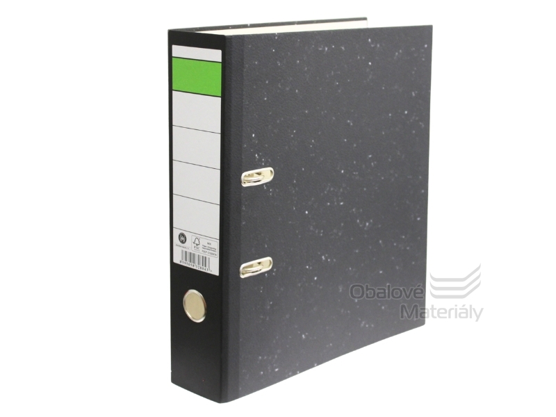 Pořadač A4, šanon 7,5cm s pákou, černý