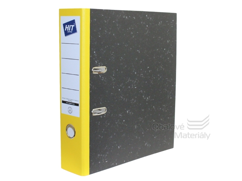 Pořadač A4, šanon 7,5cm s pákou, žlutý