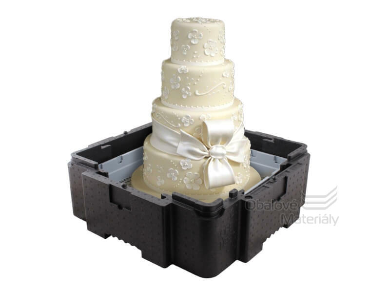 Plastová přepravka do termoboxu na dort, 500*500*100 mm