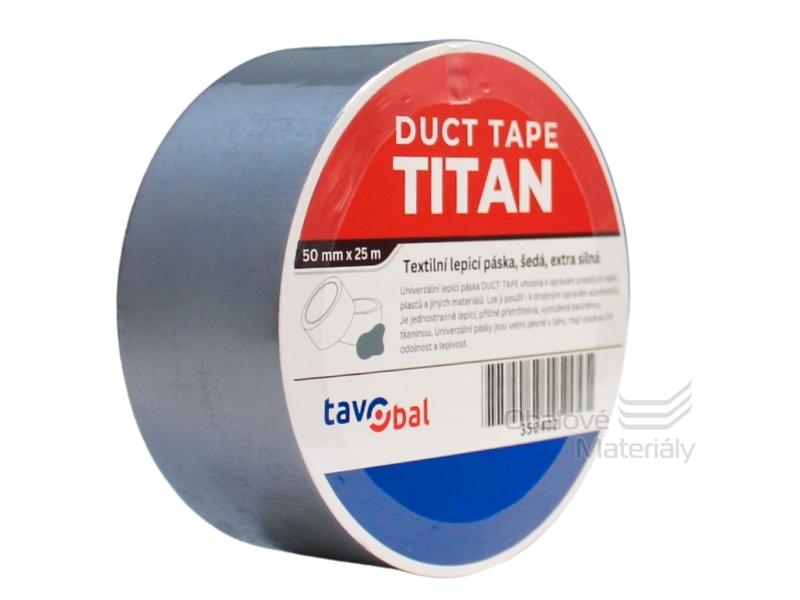 TITAN lepící páska DUCT tape, 50 mm * 25 m, šedá