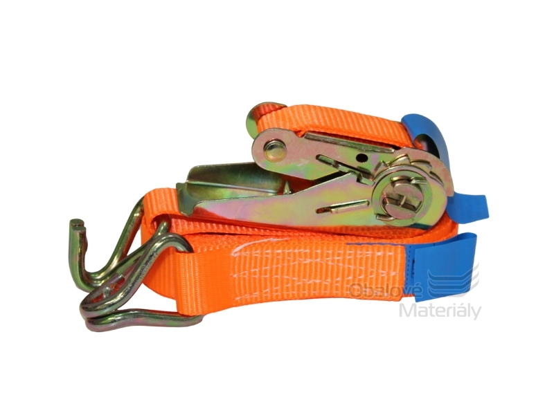 Upínací popruh s ráčnou, 0,8t*4m, oranžový