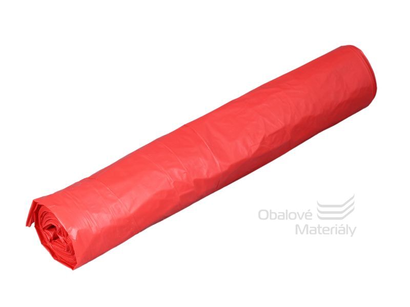 Odpadkové pytle HDPE, 50*60 cm, role 25 ks, červené