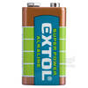 Baterie alkalická, 1 ks, 9V D (6LR61), Extol 42016